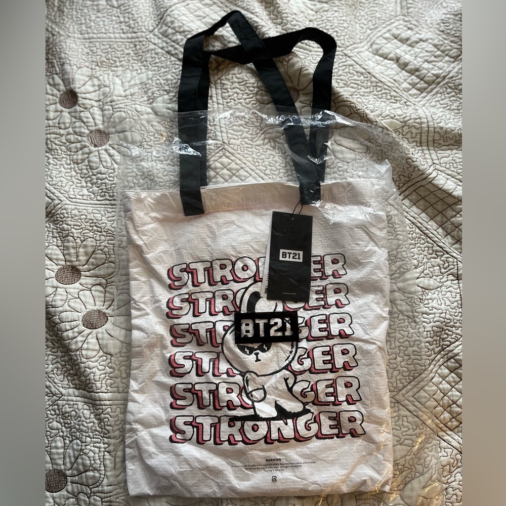 BT21 Music Collection SHOOKY Character Water Resistant Reusable Shoulder ToteBag